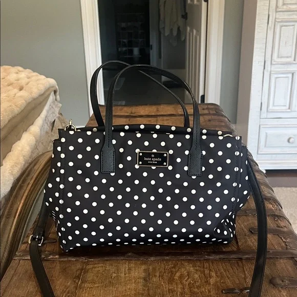 Kate Spade Black and White Polka Dot Shoulder Bag - Picture 2 of 8